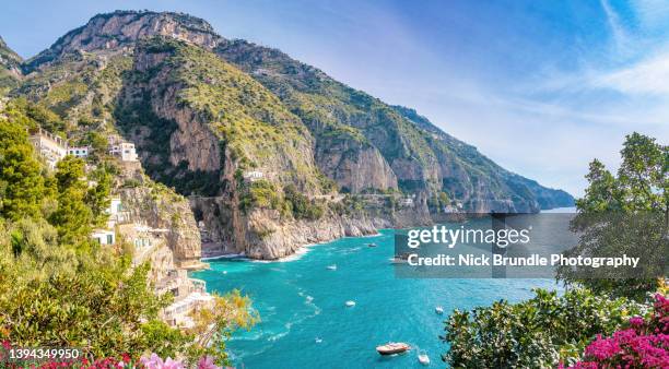 the amalfi coast, italy. - sorrento italy stockfoto's en -beelden