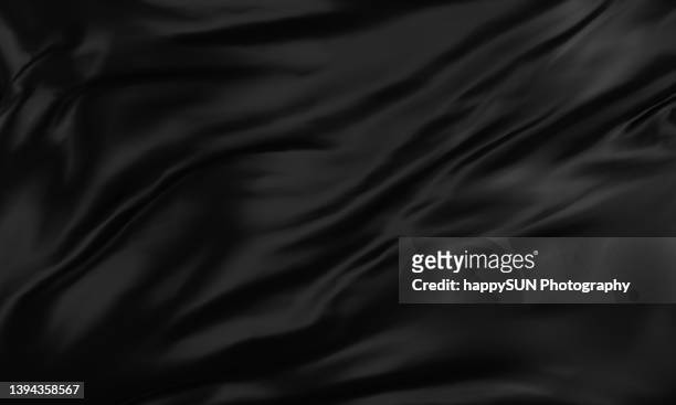 smooth elegant black silk background. - silk cloth stock-fotos und bilder