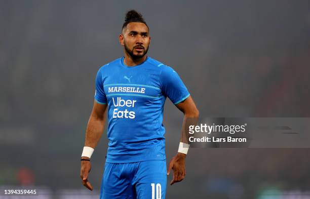 Dimitri Payet of Olympique is seen during the UEFA Conference League Semi Final Leg One match between Feyenoord and Olympique Marseille at De Kuip on...