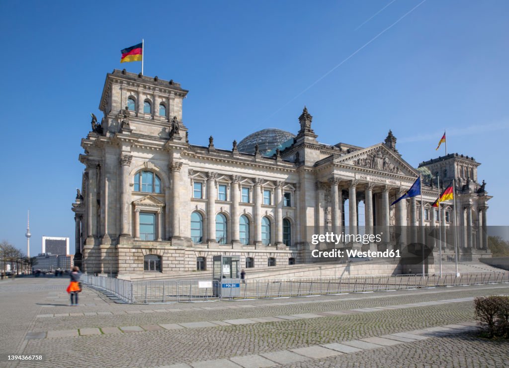 Germany, Berlin, Exterior of Reichstag building