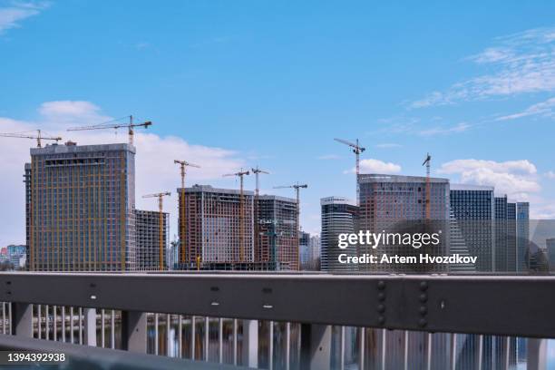 massive residential area under building process - general construction stock pictures, royalty-free photos & images