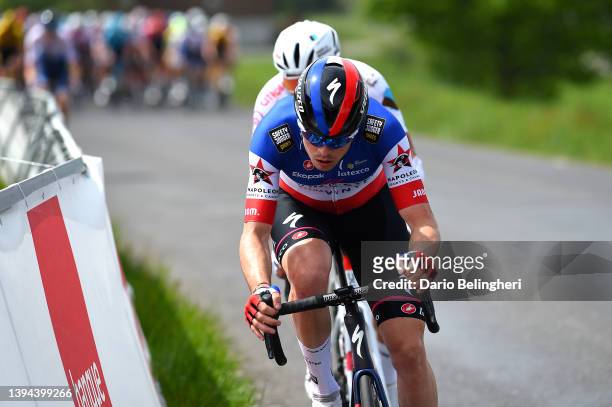 Rémi Cavagna of France and Team Quick-Step - Alpha Vinyl attacks during the 75th Tour De Romandie 2022 - Stage 3 a 165,1km stage from Valbroye to...