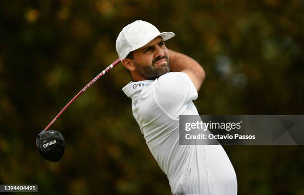 Joel Stalter of France tees off on the 10th hole during Day Two of the Catalunya Championship at Stadium Course, PGA Catalunya Golf and Wellness on...