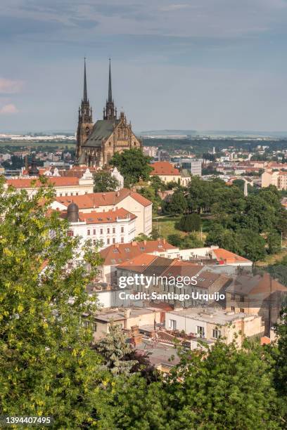 brno skyline - brno stock pictures, royalty-free photos & images