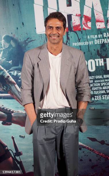 Arjun Rampal attends the trailer launch of movie 'DHAAKAD' on April 29, 2022 in Mumbai, India