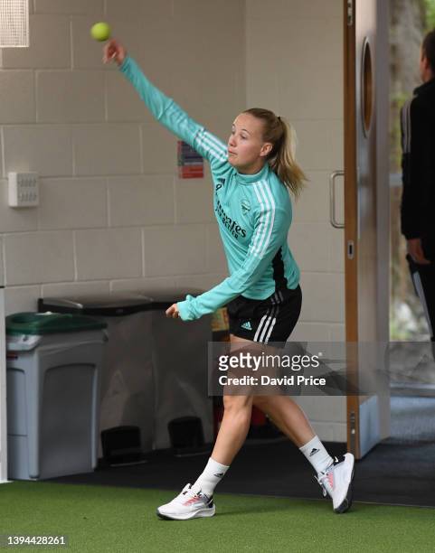 Beth Mead of Arsenal during the Arsenal Women's training session at London Colney on April 29, 2022 in St Albans, England.