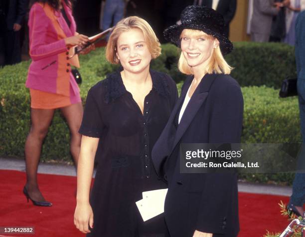 Actress Kate Capshaw and daughter Jessica Capshaw attend the "Robin Hood: Prince of Thieves" Westwood Premiere on June 10, 1991 at the Mann Village &...