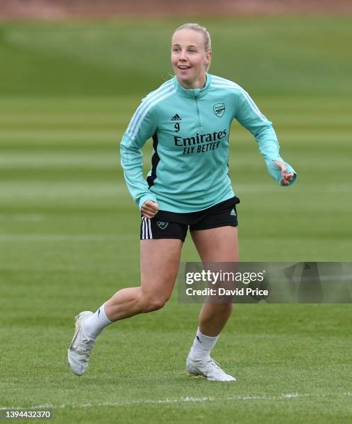 Beth Mead of Arsenal during the Arsenal Women's training session at London Colney on April 29, 2022 in St Albans, England.