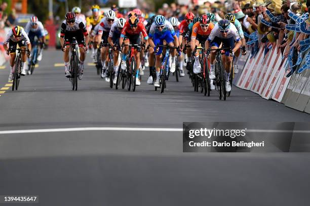 Sergio Andres Higuita Garcia of Colombia and Bora - Hansgrohe Team, Finn Fisher-Black of New Zealand and UAE Team Emirates, Damiano Caruso of Italy...