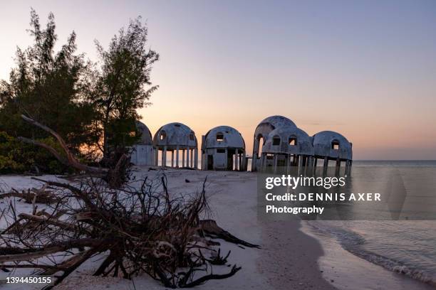 the domes of cape romano - marco island stock-fotos und bilder