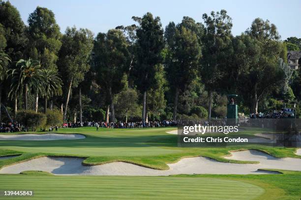 General view of the 10th hole during the final round of the Northern Trust Open at Riviera Country Club on February 19, 2012 in Pacific Palisades,...