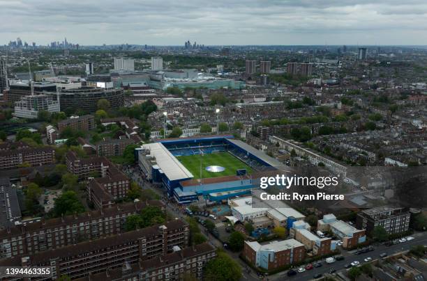 An aerial view of Queens Park The Kiyan Prince Foundation Stadium prior to the Sky Bet Championship match between Queens Park Rangers and Sheffield...