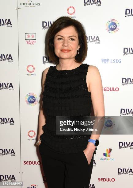 Jane Hill attends the DIVA Awards 2022 at The Waldorf Hilton Hotel on April 29, 2022 in London, England.
