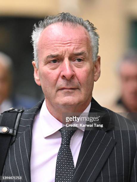 Barrister Jonathan Laidlaw QC, representing former tennis champion Boris Becker, attends Southwark Crown Court on April 29, 2022 in London, England....