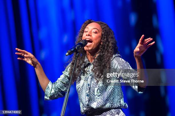 Corrine Bailey Ra performs at the Jazz Arena on April 29, 2022 in Cheltenham, England.