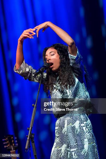 Corrine Bailey Ra performs at the Jazz Arena on April 29, 2022 in Cheltenham, England.