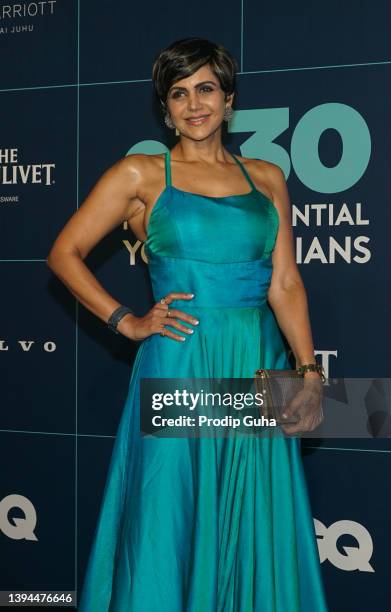Mandira Bedi attends the 'GQ 30 Most Influential Young Indians' awards on April 29, 2022 in Mumbai, India