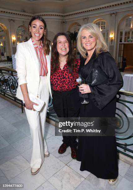 Suranne Jones, Rosie Jones and Sally Lindsay attend the DIVA Awards 2022 at The Waldorf Hilton Hotel on April 29, 2022 in London, England.