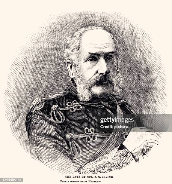 lieutenant colonel j.g. irvine (xxxl with lots of details) - irvine company stock illustrations