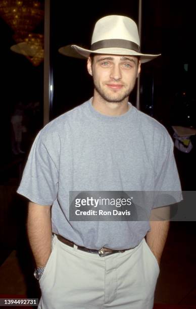 Canadian actor and director Jason Priestley, poses for a portrait before The 51st Golden Globes rehearsal circa January, 1995 at the Beverly Hilton...