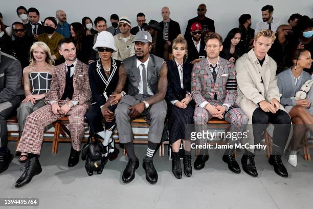 Maisie Williams, Tom Sturridge, Teyana Taylor, Iman Shumpert, Imogen Poots, James Norton and Will Poulter attend the Thom Browne Fall 2022 runway...