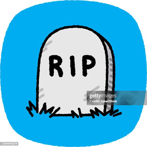 stockillustraties, clipart, cartoons en iconen met gravestone doodle 7 - grafsteen