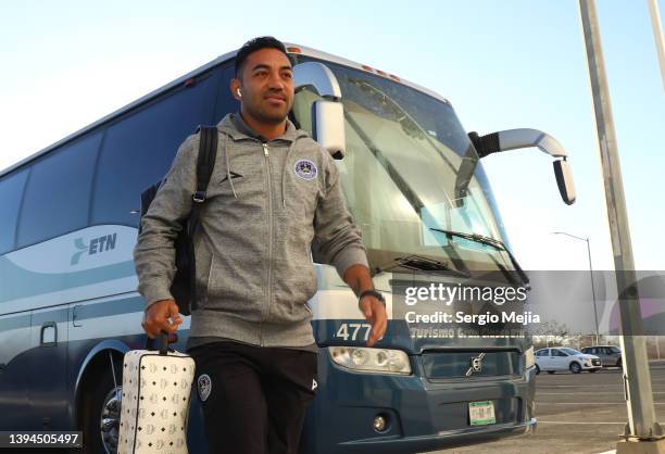 Marco Fabian of Mazatlan arrives to the stadium prior the 17th round match between Mazatlan FC and Puebla as part of the Torneo Grita Mexico C22 Liga...