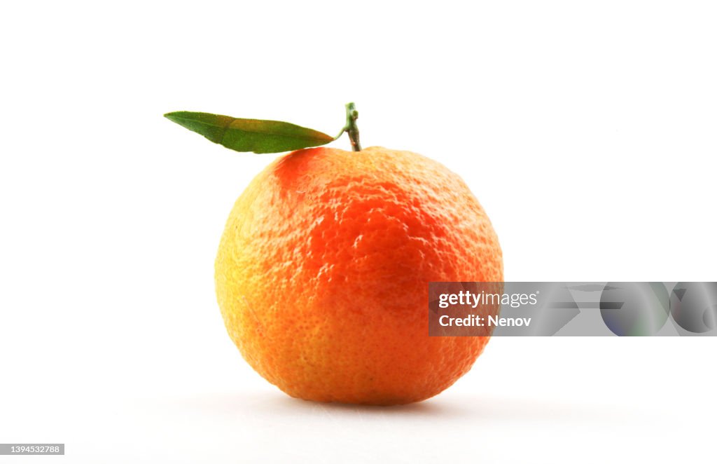 Tangerine On A White Background