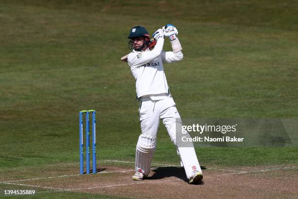 Ed Barnard of Worcestershire bats during the LV= Insurance County Championship match between Nottinghamshire and Worcestershire at Trent Bridge on...