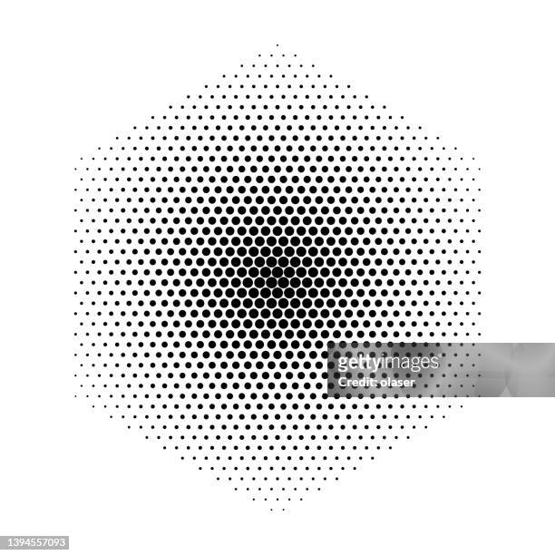 stockillustraties, clipart, cartoons en iconen met circles forming cube shape. - hexagon