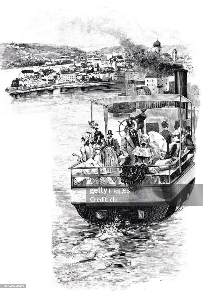 Excursion steamer in Passau