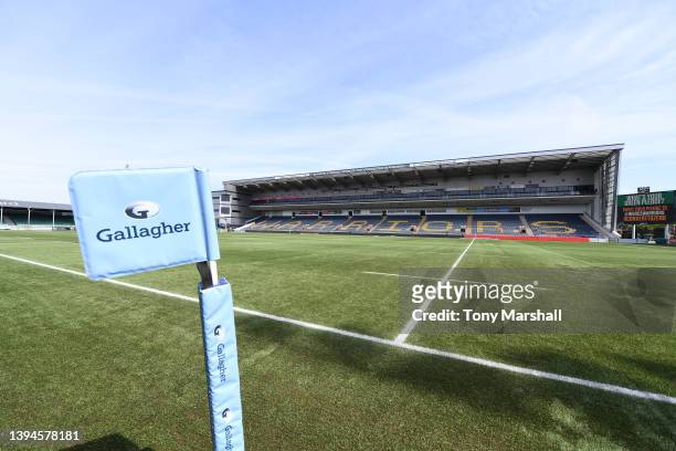 View of Sixways Stadium, home of Worcester Warriors ahead of the Gallagher Premiership Rugby match between Worcester Warriors and Saracens at Sixways...