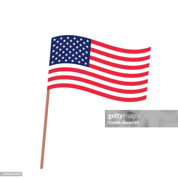 ilustraciones, imágenes clip art, dibujos animados e iconos de stock de bandera de ee.uu. sobre un fondo transparente - bandera estadounidense