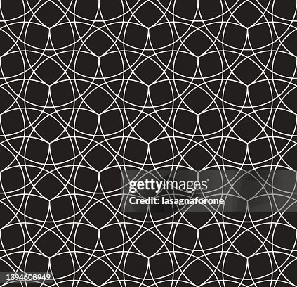 Interwoven Crescent Lines - Seamless Geometric Vector Pattern Interwoven Crescent Lines - Seamless Geometric Vector Pattern