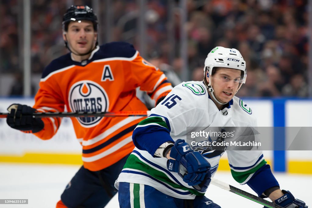 Vancouver Canucks v Edmonton Oilers