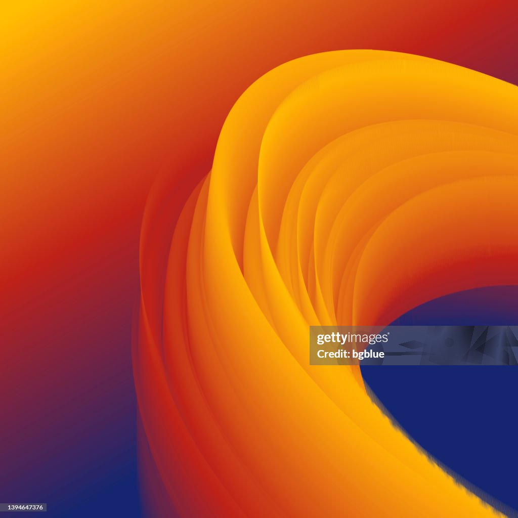 Conception abstraite fluide sur fond dégradé orange