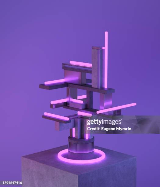 3d abstract composition - abstract sculpture stock pictures, royalty-free photos & images