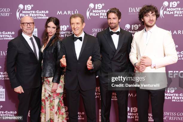 Paul Haggis, Clara Ponsot, Ezio Greggio, Tom Leeb and Pierpaolo Spollon attend the 19th Monte-Carlo Film Festival De La Comedie at Grimaldi Forum on...