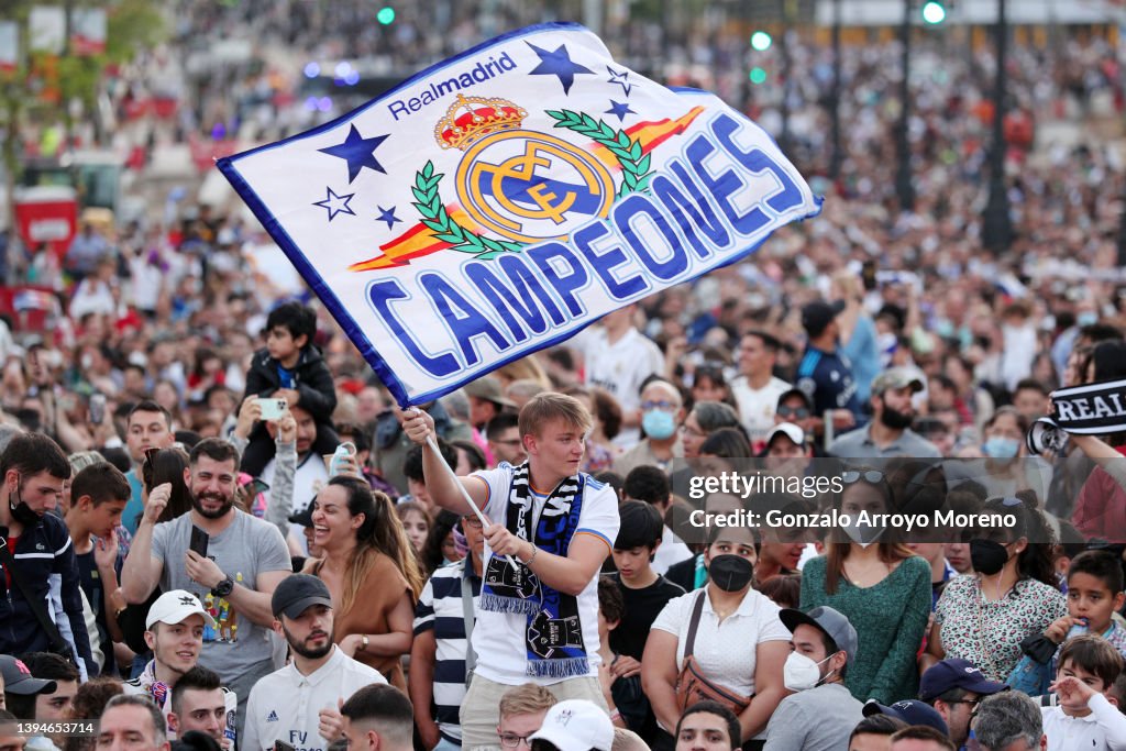 Real Madrid Celebrate Winning La Liga Santander