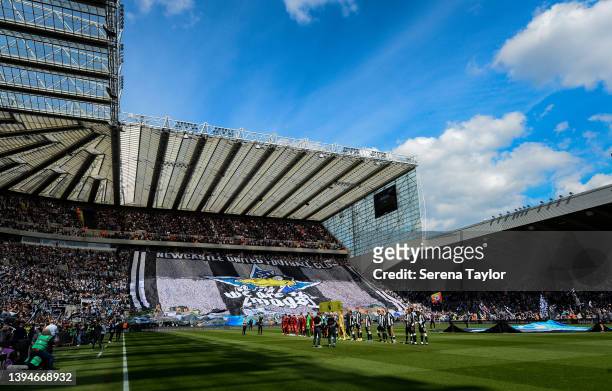 General view during the Premier League match between Newcastle United and Liverpool at St. James Park on April 30, 2022 in Newcastle upon Tyne,...