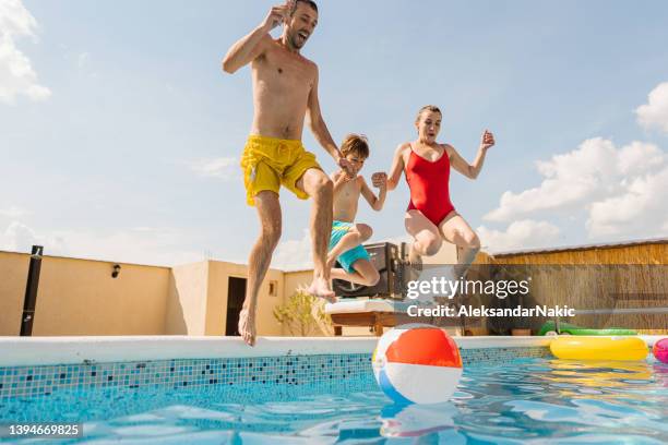 ready, set, go! - swimming pool jump stock pictures, royalty-free photos & images