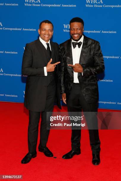 Mario Van Peebles and Chris Tucker attendsthe 2022 White House Correspondents' Association Dinner at Washington Hilton on April 30, 2022 in...