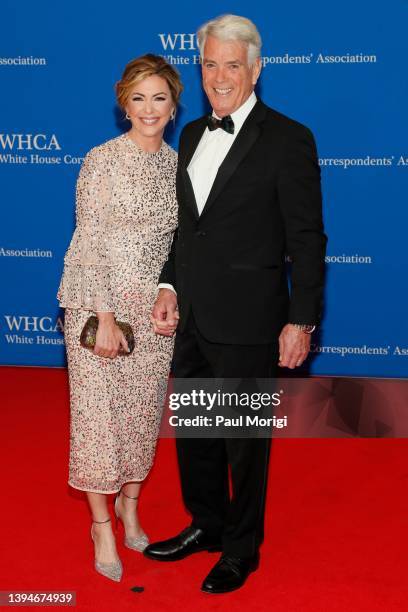 Kyra Phillips and John Roberts attend the 2022 White House Correspondents' Association Dinner at Washington Hilton on April 30, 2022 in Washington,...