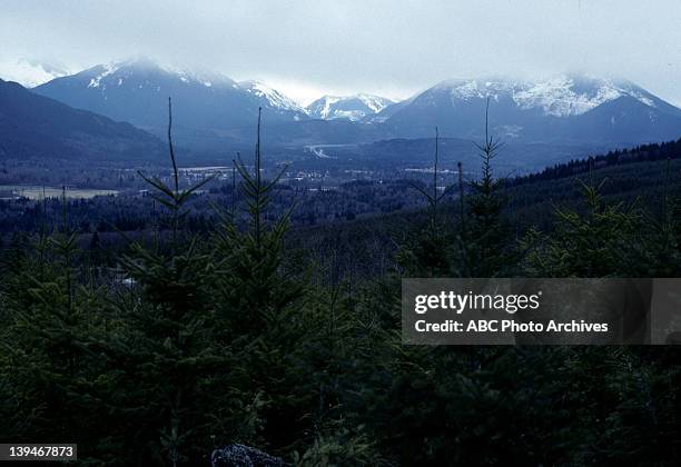 Pilot - "Northwest Passage" - Airdate: April 8, 1990. PANAORAMIC VIEW OF MOUNTAINS