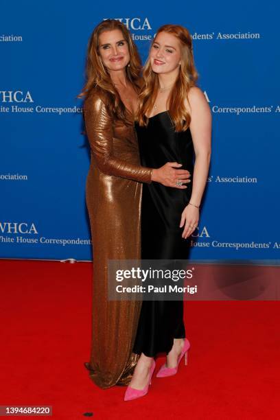 Brooke Shields and Rowan Francis Henchy attend the 2022 White House Correspondents' Association Dinner at Washington Hilton on April 30, 2022 in...