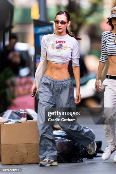 Bella Hadid is seen in Murray Hill on April 30, 2022 in New York City.