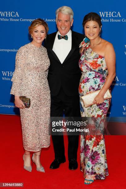 Kyra Phillips, John Roberts, Juju Chang attend the 2022 White House Correspondents' Association Dinner at Washington Hilton on April 30, 2022 in...