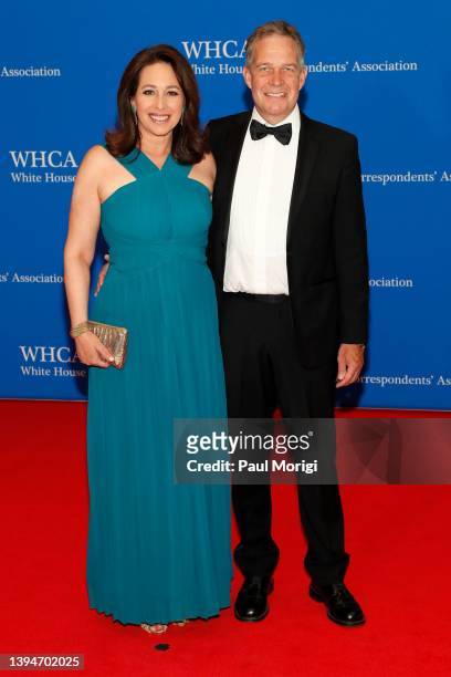 Nancy Cordes and Harald Cordes attend the 2022 White House Correspondents' Association Dinner at Washington Hilton on April 30, 2022 in Washington,...