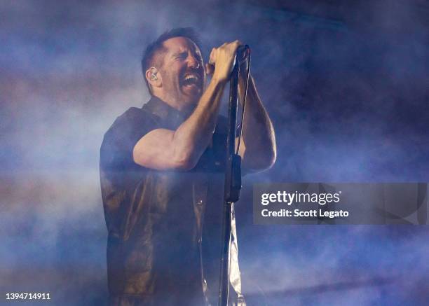 Trent Reznor of Nine Inch Nails performs on day 2 of the Shaky Knees Festival at Atlanta Central Park on April 30, 2022 in Atlanta, Georgia.