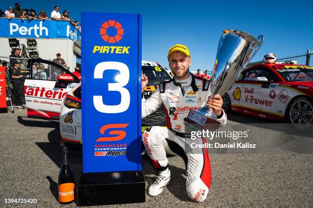 Andre Heimgartner driver of the Brad Jones Racing Holden Commodore ZB poses during the Perth Supernight round of the 2022 Supercars Championship...
